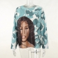 Hip hop figure print round neck loose casual long sleeve sweater YJ22389