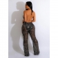 Fashion women's beaded fringe mesh transparent sleeveless trousers jumpsuit C6086