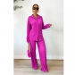 Women's sexy, fashionable and comfortable pleated cloth leggings wide leg pants suit GL6590