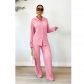 Women's sexy, fashionable and comfortable pleated cloth leggings wide leg pants suit GL6590