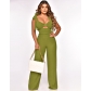 Temperament Open Back Waist Cut out Strap Casual Straight Jumpsuit YLY9832