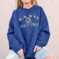 Versatile top fashionable embroidered pullover loose sweater YL22348