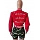 Bomber jacket letter embroidery thread cotton jacket F88464