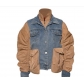 Denim patchwork jacket jacket Z99332
