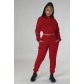 Fashion casual hoodie suit solid two-piece set FE258
