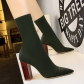 Oversized women's shoes casual simple solid color pointed thick heel mesh high fashion shoes HWJ1691