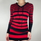 Street retro striped hooded knit skirt LQWJD30712