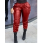 Fashion Versatile Sexy Bright Elastic PU Large Leather Pants Bottom TB5591