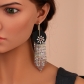 Snowflake tassel earrings fashionable full diamond design long earrings E23