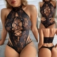 Sexy lingerie sexy lace hollow strap perspective cat girl one-piece YD1614