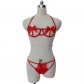 Funny lingerie sexy steel bow tie hollow three-point suit YD1653