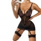 Sexy lingerie sexy lace perspective temptation tight bag hip pajama suit YD1760