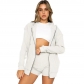 Women's sweater zipper cardigan long sleeve hoodie XF6002