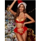 Sexy women's sexy lingerie suit PU patent leather three-point suspender bra underpants garter kl015