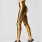 High waist gilded solid casual pants pencil pants yoga pants LS2021719