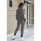 Fashion casual high elastic silk long sleeve household women's round neck women's sports two-piece set YD10201
