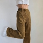 Straight pants Loose color matching casual pants Solid corduroy pants TS2058