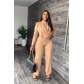 Long sleeved cardigan round neck top slim trousers business women's two-piece suit YLY9915