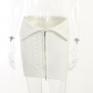 Woolen Zipper Featured Skirt Fashionable Spice Girl Wrap Hip Skirt JY22488