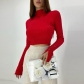 Solid color basic bottomed high neck sweater, fashionable, warm, slim, versatile, long sleeve top for commuting YL22407