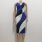 Women's sleeveless long skirt V-neck printed Cuihua dress S11529