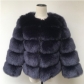 Fox hair imitation fur coat Women's short long sleeved fur faux fur coat DS2210