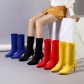Fashion Pointy Suede Candy Color Leggings Solid Long Boots Thin Heels Multi Color PL0453