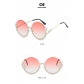 Round diamond set metal sunglasses Half frame sunglasses Gorgeous gradual change sunglasses KD8551