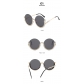 Round diamond set metal sunglasses Half frame sunglasses Gorgeous gradual change sunglasses KD8551