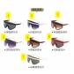 Fashionable large frame sunglasses street photography personality sunshade sunglasses trend one-piece semi metal leg glasses MN5602