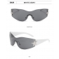 Frameless one-piece five pointed star sunglasses new fashion Y2K sports glasses sun shading sunglasses for men and women MN915