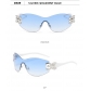 High quality one-piece rimless sunglasses big frame sun shading beach sunglasses Y2K Spice Girl Hip Hop glasses MN916