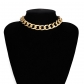 Simple and exaggerated, thick chain necklace, antique chain, single-layer, versatile necklace C2330