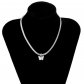 Versatile geometric flat snake chain dollar butterfly necklace C3862