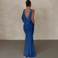 Temperament Two in One Shoulder Dress Elegant Party Party Sexy Wrap Hip Dress YL22395