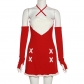 Christmas Women's Solid Long Sleeve Coat Fashion Neck Dress Set K22D23358