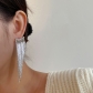 Exaggerated fashion 18K gold jewelry with diamond tassel metal earrings 925 silver needle personality earrings G45