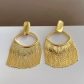 Exaggerated fashion 18K gold jewelry line tassel metal earrings 925 silver needle personality earrings L-86