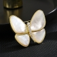 Simple, fashionable, luxurious, butterfly brooch, broken cocoon, high quality zircon, natural fritillaria brooch B911890181