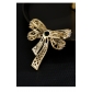 Heavy industry simple bowknot brooch anti fade small fragrance inlaid zircon corsage clothing coat high-grade accessories LXT0668H