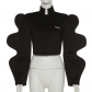 Women's fashion stand collar single breasted creative lantern sleeve jacket K22C20242