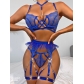 Lace with chain and hanging grid perspective fun suit MDN21553