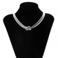 Metal Knot Flat Snake Chain Necklace Punk Style Hip Hop Geometric Collar Necklace DN4782