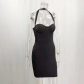 Women's sexy party dress tight hip bag backless mini skirt DZT1601