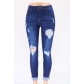 Women's jeans with holes and small feet YY9112