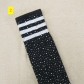 Sexy hot drill knee socks striped women's stockings with drill socks high cotton socks TZ02