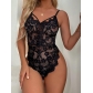 Sexy Lace Perspective Strap Open Crotch Jumpsuit YD1784