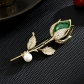 Fashion high-grade crystal rose brooch micro set zircon luxury pin suit accessories D3-9