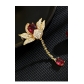 Tassel lotus brooch high-grade women's design sense cheongsam brooch suit chain decoration collar pin J3-3