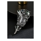 High grade super immortal emerald crystal high-grade feather brooch vintage quality luxury pin coat cardigan corsage LXT0735G